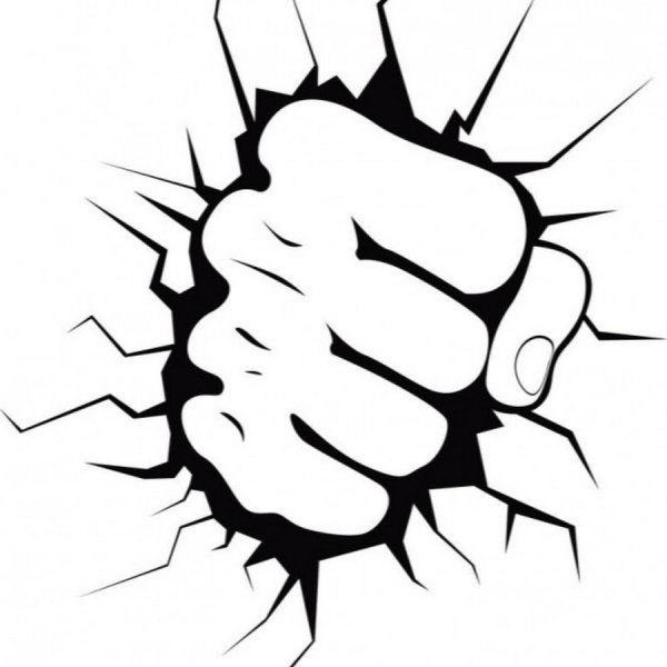 Кулак черно белый