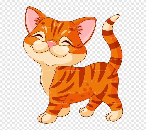 Рыжий кот мультяшный