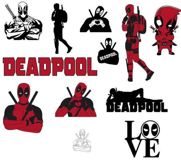 Трафарет Дэдпула