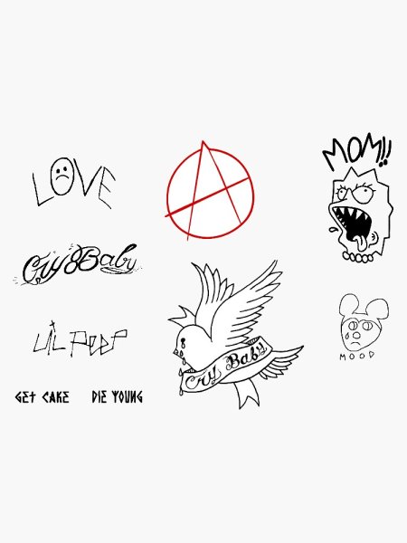 Тату лил Пипа эскизы