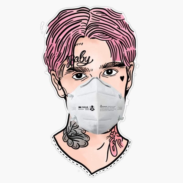 Лил пип лицо арт