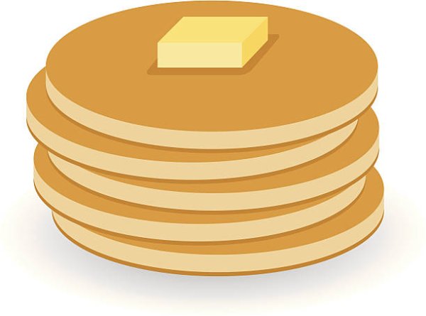 Блины с кусочком масла рисунок