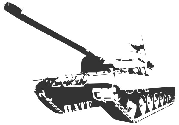 Танк трафарет