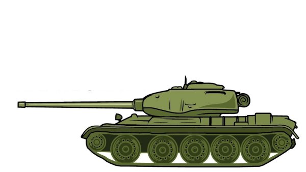 Танк сбоку т-34 Минимализм