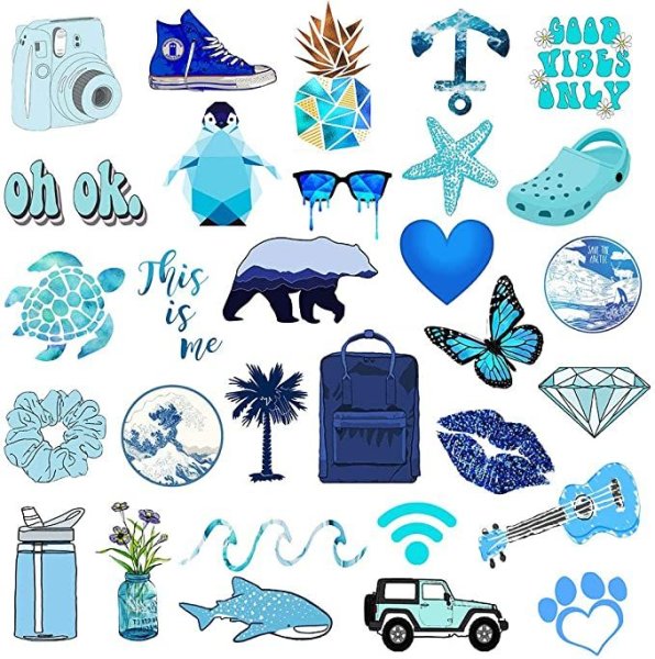 Набор наклеек на ноутбук и телефон