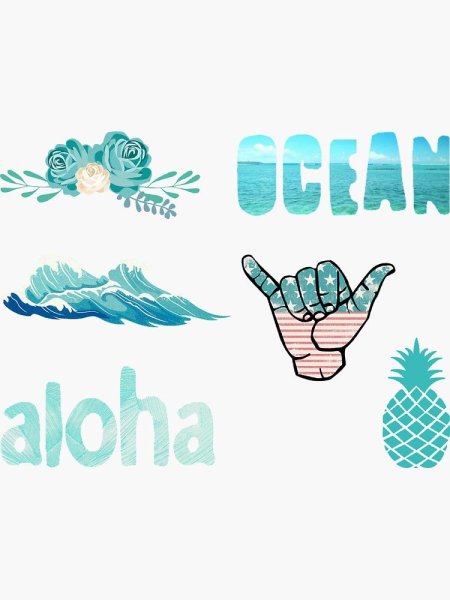 Наклейки голубого цвета