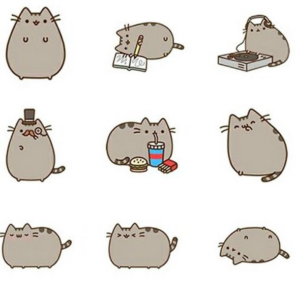 Наклейки для срисовки котики