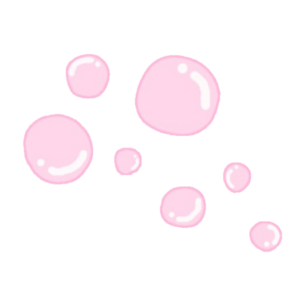 Розовые пузырьки на прозрачном фоне