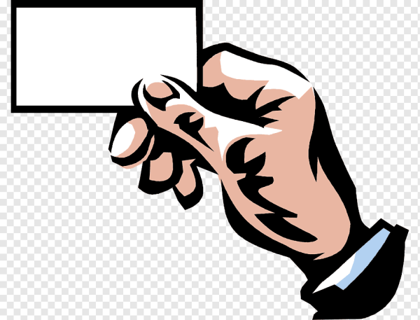 Рука с визиткой вектор