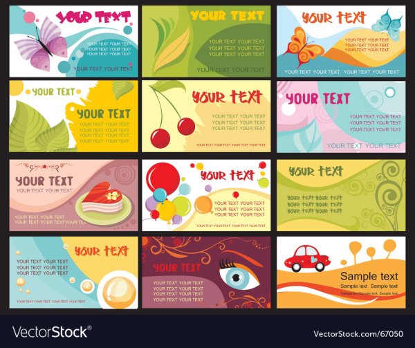 Стикер визитка