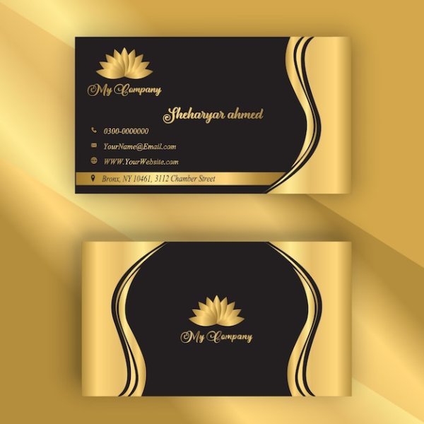 Визитная карточка на белом фоне