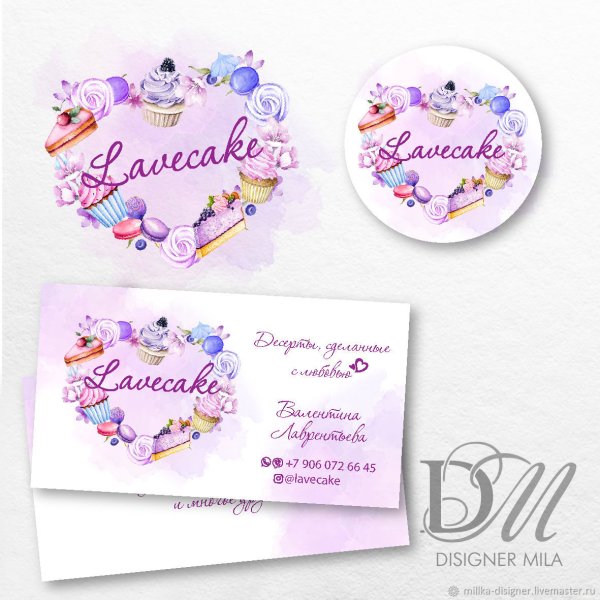 Макет визитки с цветами