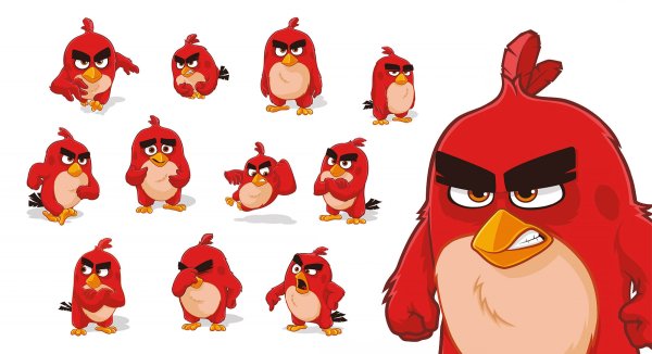 Красные персонажи из мультфильмов