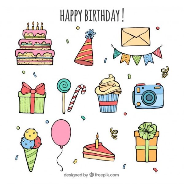 Наклейка на подарок с днем рождения