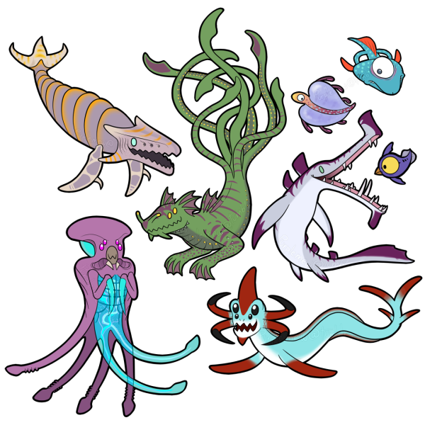 Морские монстры Subnautica