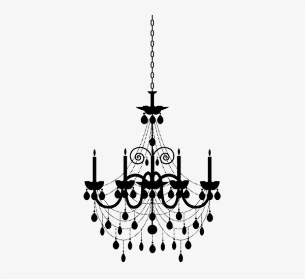 Люстра вектор контур