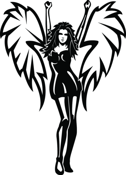 Трафарет девушки