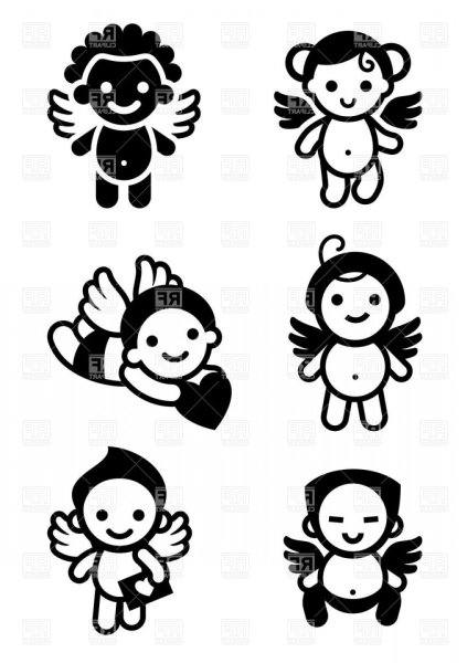 Наклейки с ангелочками