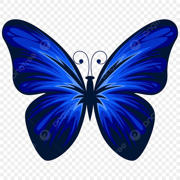 Картинка на шкафчик бабочка на голубом фоне