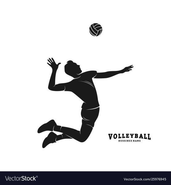 Волейболист в прыжке вектор