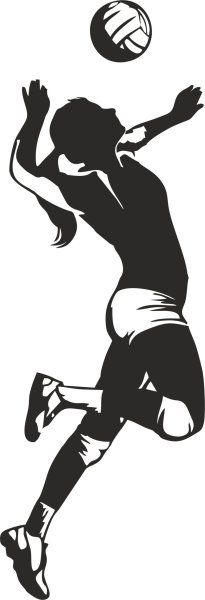 Трафарет волейболиста