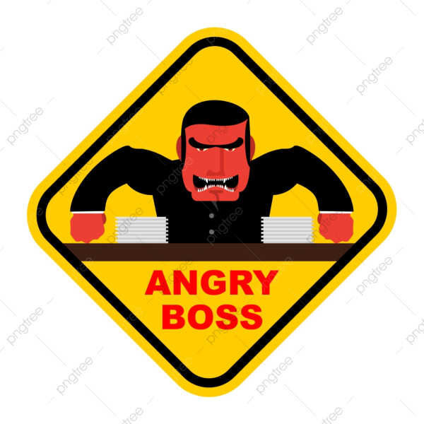 Табличка злой босс