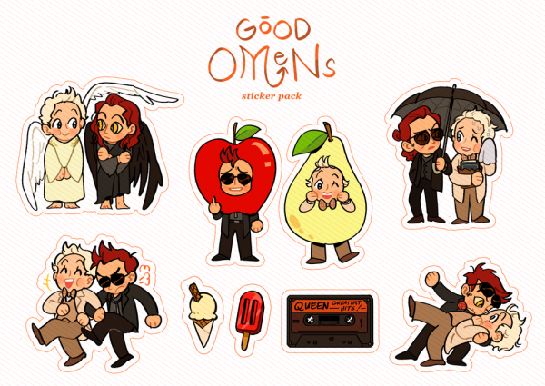 Кроули благие знамения тату