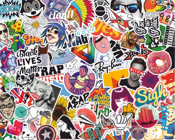 Коллаж из стикеров