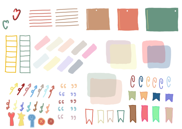 Наклейки для коллажа