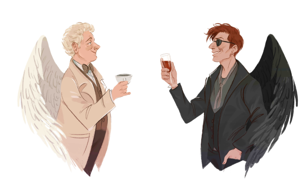 Стикеры good Omens