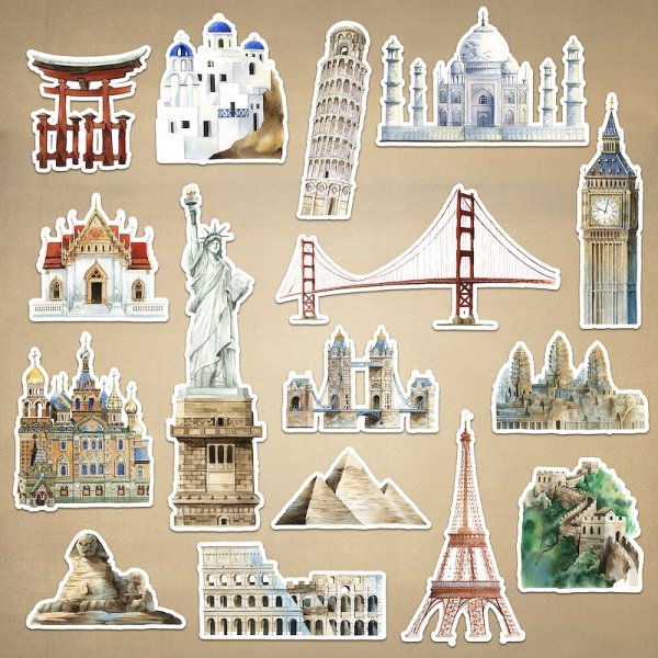 Наклейки достопримечательности