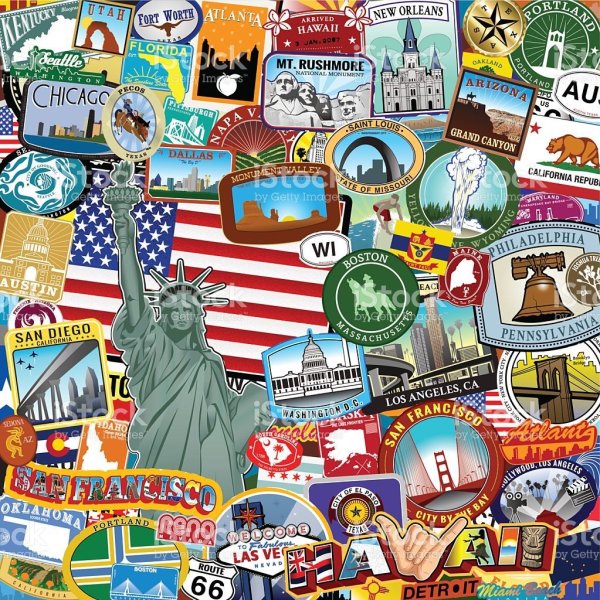 Стикеры Американа 60-е