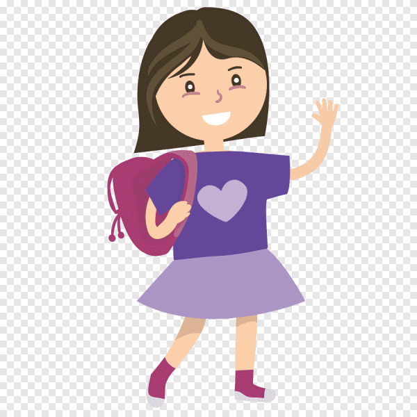 Девочка машет рукой