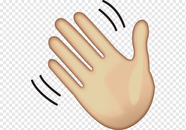 Смайлик машет рукой