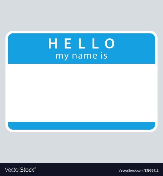 Карточки hello my name is
