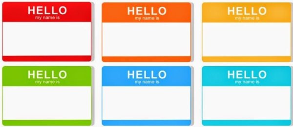 Карточки hello my name is