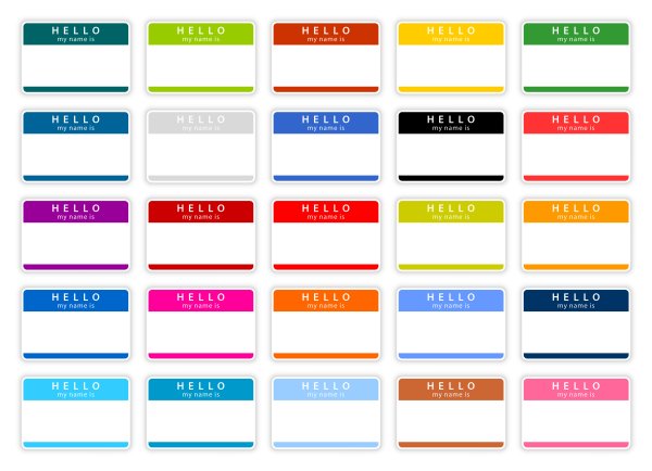 Стикеры hello my name is