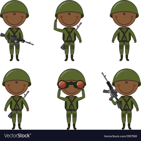 Мультяшный американский солдат