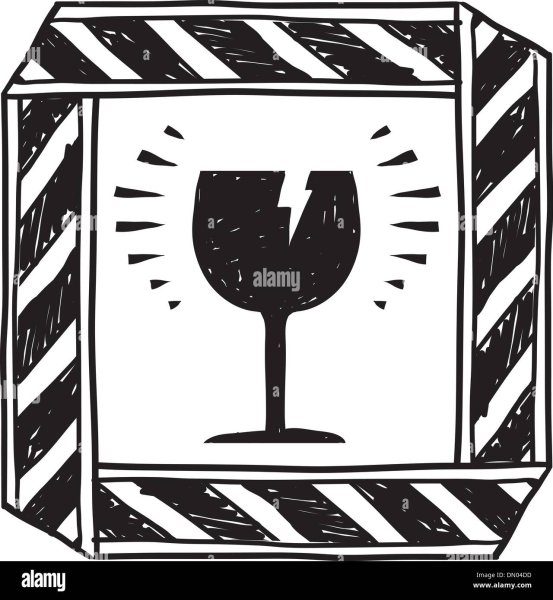 Осторожно хрупкий груз знак