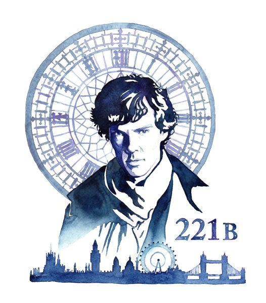 Наклейка (стикер) Шерлок