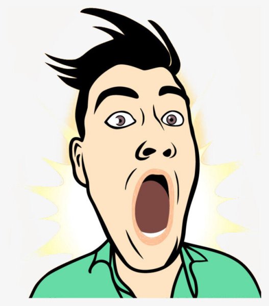 Удивленное лицо мультяшное