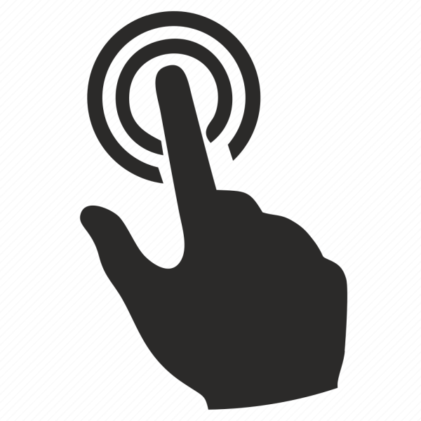 Значок нажатия на кнопку