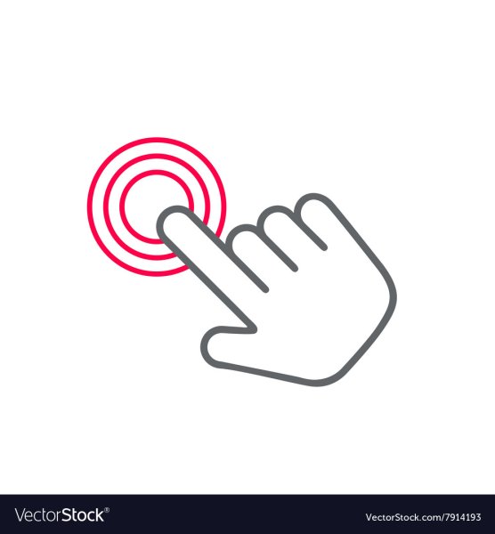 Палец нажимает на кнопку