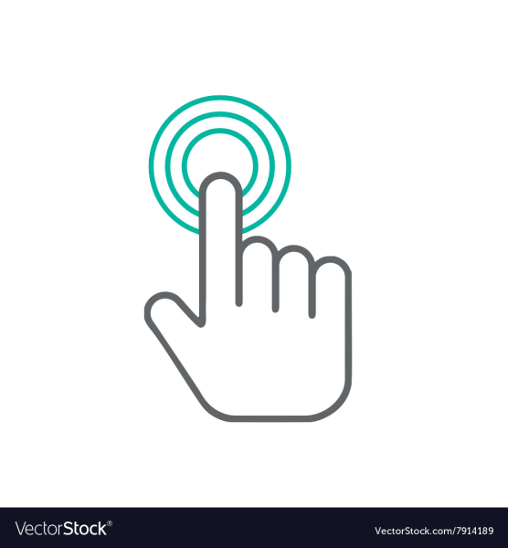 Палец нажимает на кнопку