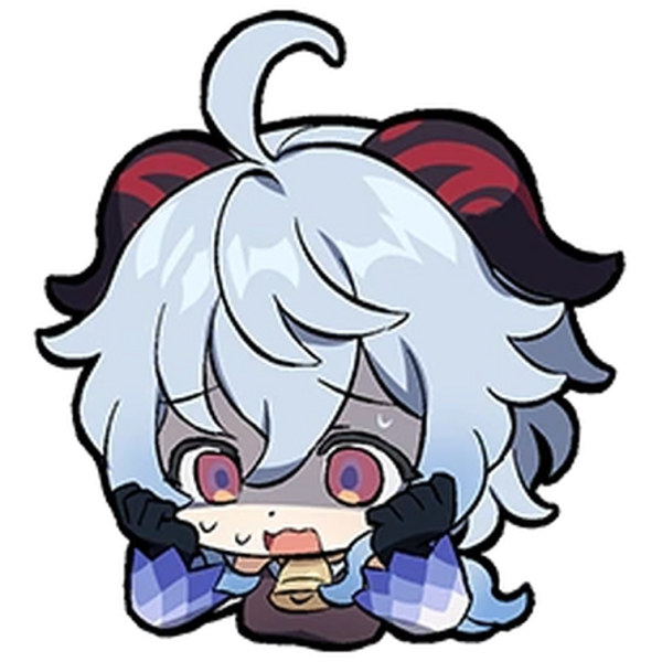 Альбедо Чиби Стикеры Геншин Импакт