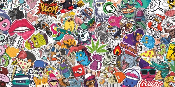 Стикер бум наклейки