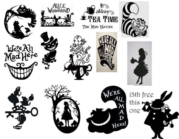 Наклейки Алиса в стране чудес