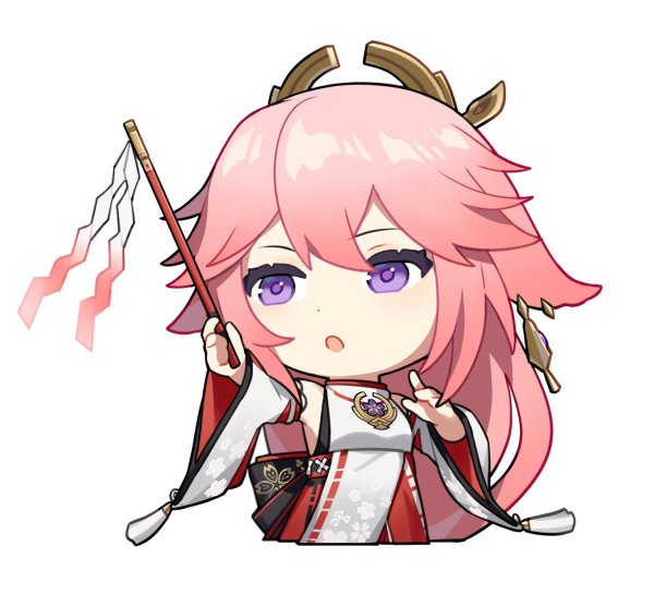 Яэ Мико Чиби Стикеры Геншин Импакт