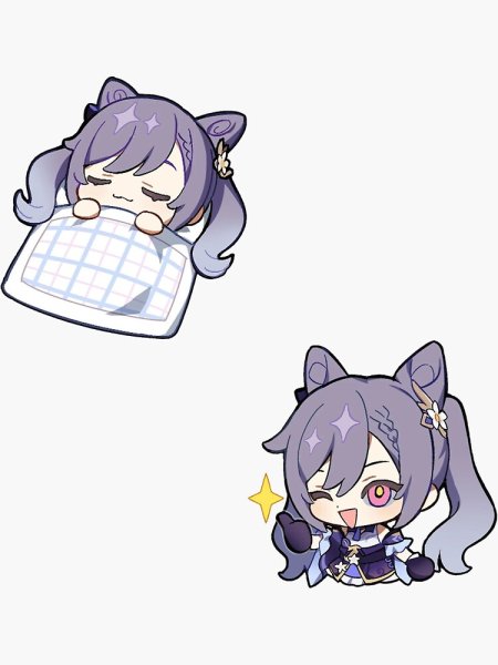 Яэ Мико Чиби Стикеры Геншин Импакт