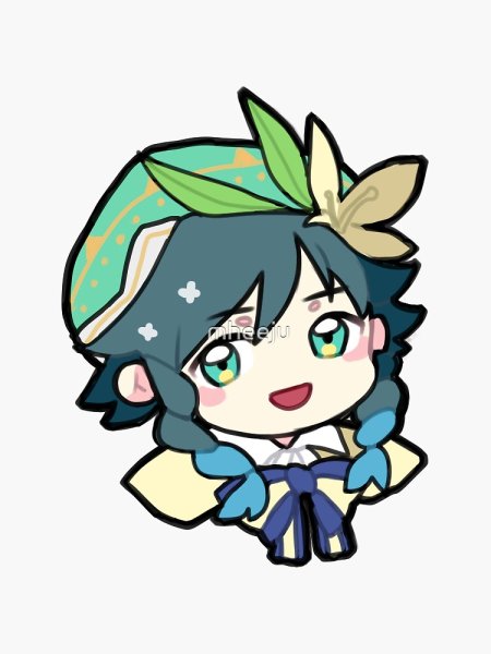 Альбедо Чиби Стикеры Геншин Импакт